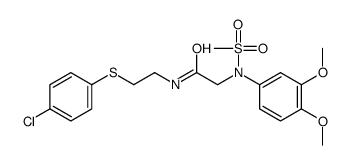 N-[2-(4-chlorophenyl)sulfanylethyl]-2-(3,4-dimethoxy-N-methylsulfonylanilino)acetamide Structure