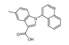 5-methyl-1-quinolin-4-ylindole-3-carboxylic acid Structure