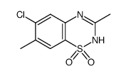 6-chloro-3,7-dimethyl-2H-benzo[e][1,2,4]thiadiazine 1,1-dioxide structure