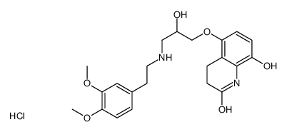5-[3-[2-(3,4-dimethoxyphenyl)ethylamino]-2-hydroxypropoxy]-8-hydroxy-3,4-dihydro-1H-quinolin-2-one,hydrochloride结构式