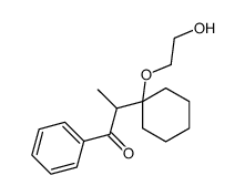 2-[1-(2-hydroxyethoxy)cyclohexyl]-1-phenylpropan-1-one Structure