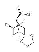 EXO-2-BROMO-5,5-ETHYLENEDIOXYBICYCLO[2.2.1]HEPTANE-SYN-7-CARBOXYLIC ACID结构式
