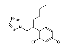 1-[2-(2,4-dichlorophenyl)hexyl]-1,2,4-triazole结构式