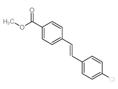 Benzoic acid,4-[2-(4-chlorophenyl)ethenyl]-, methyl ester结构式