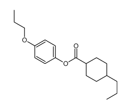 trans-4-propylcyclohexanecarboxylic acid 4-propoxyphenyl ester structure