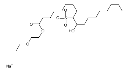 sodium 1-(2-ethoxyethyl) 10-hydroxy-9-sulphonatooctadecanoate structure