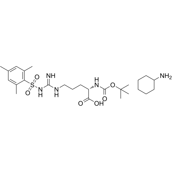 BOC-D-ARG(MTS)-OH CHA Structure