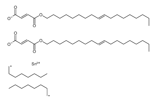 (Z)-octadec-9-enyl (,,Z)-6,6-dioctyl-4,8,11-trioxo-5,7,12-trioxa-6-stannatriaconta-2,9,21-trienoate structure