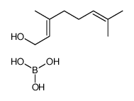 boric acid,(2E)-3,7-dimethylocta-2,6-dien-1-ol Structure