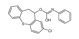 Dibenzo(b,f)thiepin-10-ol, 10,11-dihydro-8-chloro-, phenylcarbamate结构式