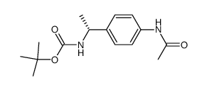 tert-butyl (R)-(1-(4-acetamidophenyl)ethyl)carbamate Structure