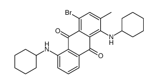 4-bromo-1,5-bis(cyclohexylamino)-2-methylanthracene-9,10-dione结构式