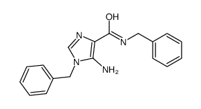 5-amino-N,1-dibenzylimidazole-4-carboxamide结构式