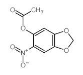 1,3-Benzodioxol-5-ol,6-nitro-, 5-acetate structure