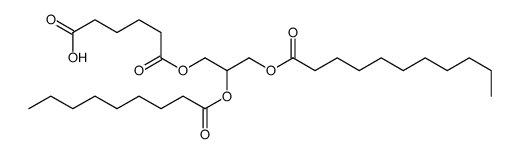 6-(2-nonanoyloxy-3-undecanoyloxypropoxy)-6-oxohexanoic acid结构式