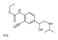 ethyl N-[2-cyano-4-[1-hydroxy-2-(propan-2-ylamino)ethyl]phenyl]carbamate,hydrochloride Structure