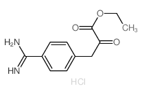 Benzenepropanoicacid, 4-(aminoiminomethyl)-a-oxo-, ethyl ester, hydrochloride (1:1) Structure