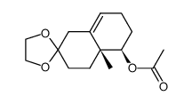 (+)-1β-acetoxy-1,2,3,7,8,8a-hexahydro-8aβ-methyl-6(5H)-naphthalenone ethylene ketal结构式