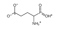 (1-amino-3-carboxypropyl)-hydroxy-oxophosphanium结构式
