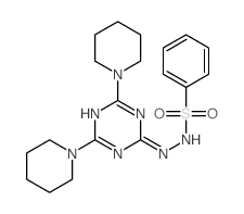 N-[4,6-bis(1-piperidyl)-1,3,5-triazin-2-yl]benzenesulfonohydrazide结构式