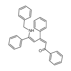 (2E,4Z)-5-(benzylamino)-1,3,5-triphenylpenta-2,4-dien-1-one结构式