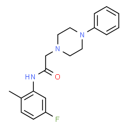 N-(5-FLUORO-2-METHYLPHENYL)-2-(4-PHENYLPIPERAZINO)ACETAMIDE Structure