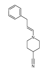 1-(3-phenylprop-1-en-1-yl)piperidine-4-carbonitrile结构式