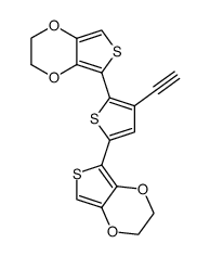 2,5-bis(2'-(3',4'-ethylenedioxy)thienyl)-3-ethynylthiophene结构式