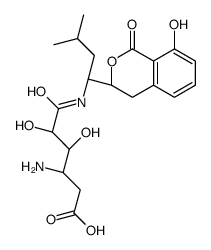 (3S,4S,5S)-3-amino-4,5-dihydroxy-6-[[(1S)-1-[(3S)-8-hydroxy-1-oxo-3,4-dihydroisochromen-3-yl]-3-methylbutyl]amino]-6-oxohexanoic acid Structure