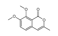 7,8-dimethoxy-3-methyl-1H-isochromen-1-one结构式