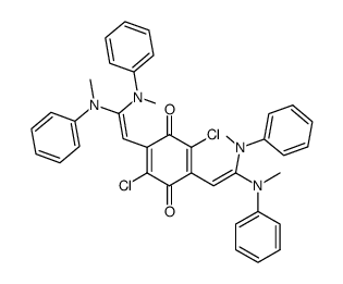2,5-bis(2,2-bis(methyl(phenyl)amino)vinyl)-3,6-dichlorocyclohexa-2,5-diene-1,4-dione结构式