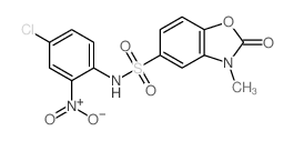 N-(4-chloro-2-nitro-phenyl)-3-methyl-2-oxo-benzooxazole-5-sulfonamide picture