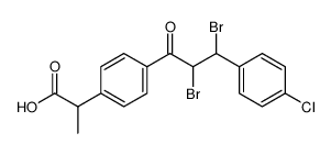 2-(4-(2,3-dibromo-3-(4-chlorophenyl)propanoyl)phenyl)propanoic acid Structure