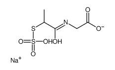 sodium,2-(2-sulfosulfanylpropanoylamino)acetate Structure
