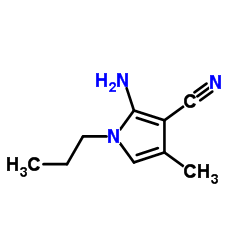 4-甲基-1-丙基-2-氨基-1H-吡咯-3-腈 (优克那非中间体)结构式