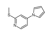 2-methylsulfanyl-4-pyrrol-1-ylpyridine结构式