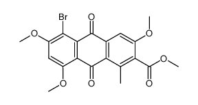 methyl 5-bromo-3,6,8-trimethoxy-1-methylanthraquinone-2-carboxylate结构式