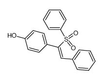 (Z)-4-(2-phenyl-1-(phenylsulfonyl)vinyl)phenol结构式