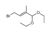 4-bromo-1,1-diethoxy-2-methylbut-2-ene结构式
