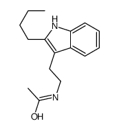 N-[2-(2-butyl-1H-indol-3-yl)ethyl]acetamide结构式