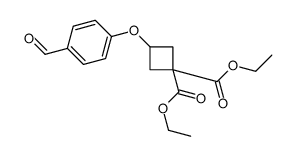 diethyl 3-(4-formylphenoxy)cyclobutane-1,1-dicarboxylate Structure