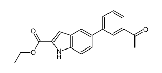 ethyl 5-(3-acetylphenyl)-1H-indole-2-carboxylate Structure