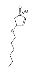 3-(hexylthio)-2,3-dihydrothiophene 1,1-dioxide Structure