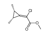 Chloro-[(2S,3R)-2,3-dimethyl-cycloprop-(E)-ylidene]-acetic acid methyl ester结构式