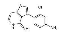 3-(4-amino-2-chlorophenyl)thieno[3,2-c]pyridin-4-amine结构式