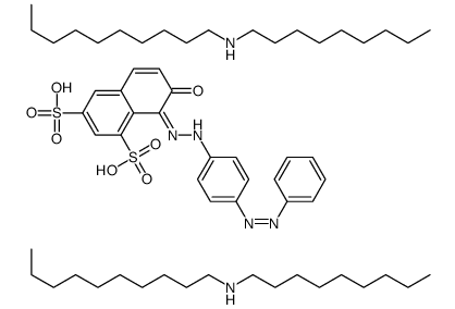 7-hydroxy-8-[[4-(phenylazo)phenyl]azo]naphthalene-1,3-disulphonic acid, compound with nonyldecylamine (1:2)结构式