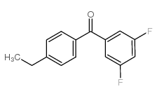 (3,5-difluorophenyl)-(4-ethylphenyl)methanone结构式