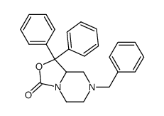 7-benzyl-1,1-diphenylhexahydrooxazolo[3,4-α]pyrazin-3-one Structure