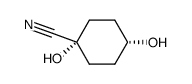 cis-1,4-dihydroxycyclohexanecarbonitrile结构式