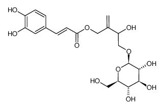 2-(trans-caffeoyloxy)methyl-3-hydroxy-1-butene-4-O-β-D-glucopyranoside结构式